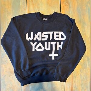 Killstar Wasted Youth Black Crewneck Sweater